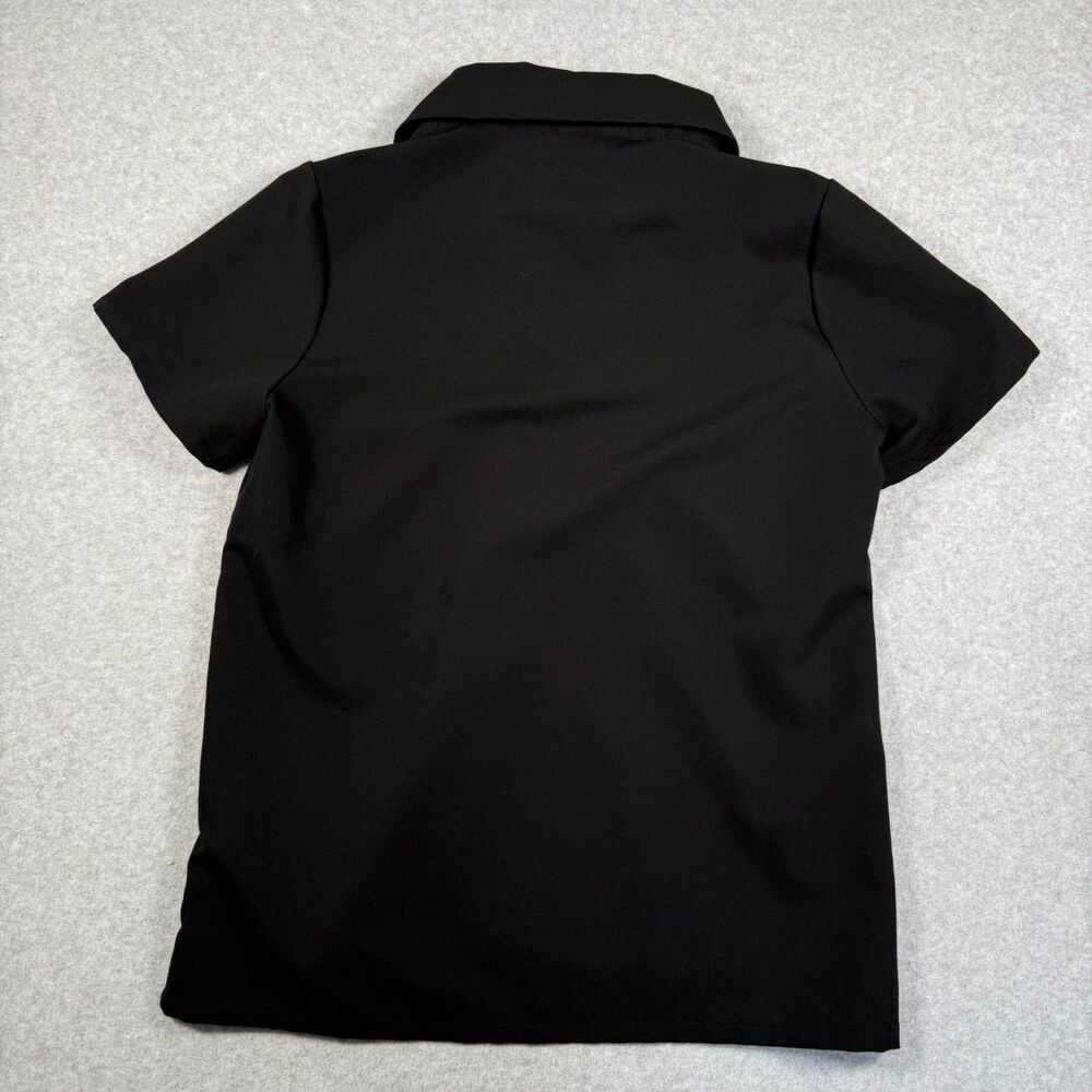 FIGS Black Technical Polo Top Nala Technical Short Sleeve Scrub XS - Picture 4 of 6